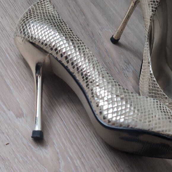 Marciano Gold Stiletto Heels - Picture 4 of 10